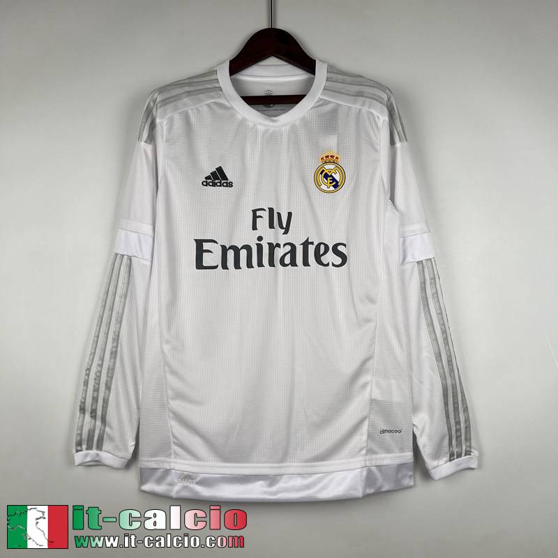 Real Madrid Retro Maglia Calcio Manga Larga Prima Uomo Manga Larga 15/16 FG296