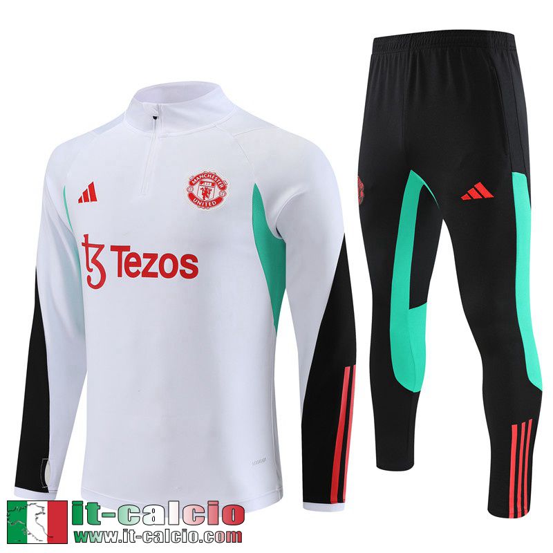 Manchester United Tute Calcio Bianco Uomo 2023 2024 TG853