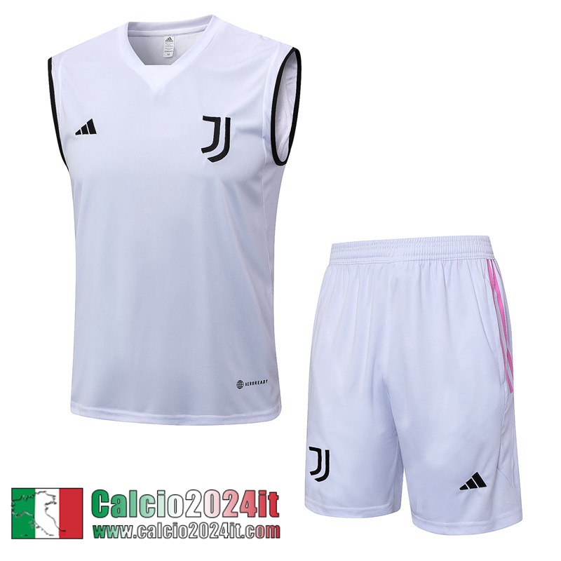 Juventus Tute Calcio Senza maniche Bianco Uomo 2023 2024 TG891