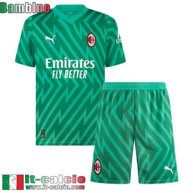 AC Milan Maglia Calcio Portieri Bambini 2023 2024 TBB143