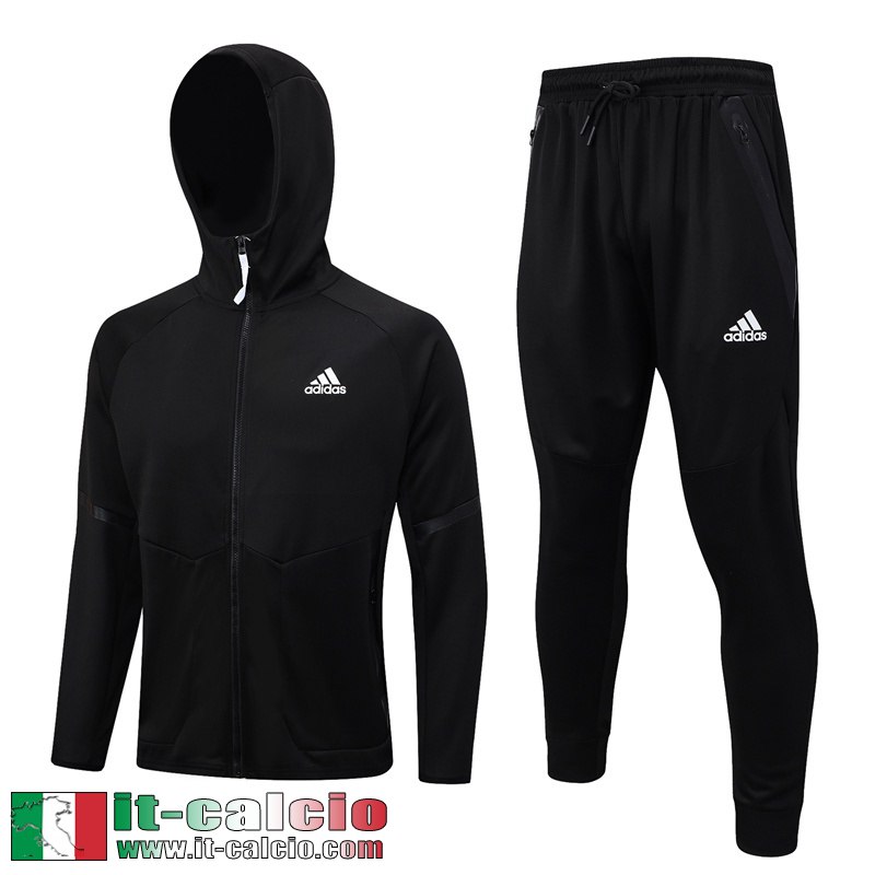 Sport Full-Zip Giacca Cappuccio nero Uomo 2023 2024 JK804