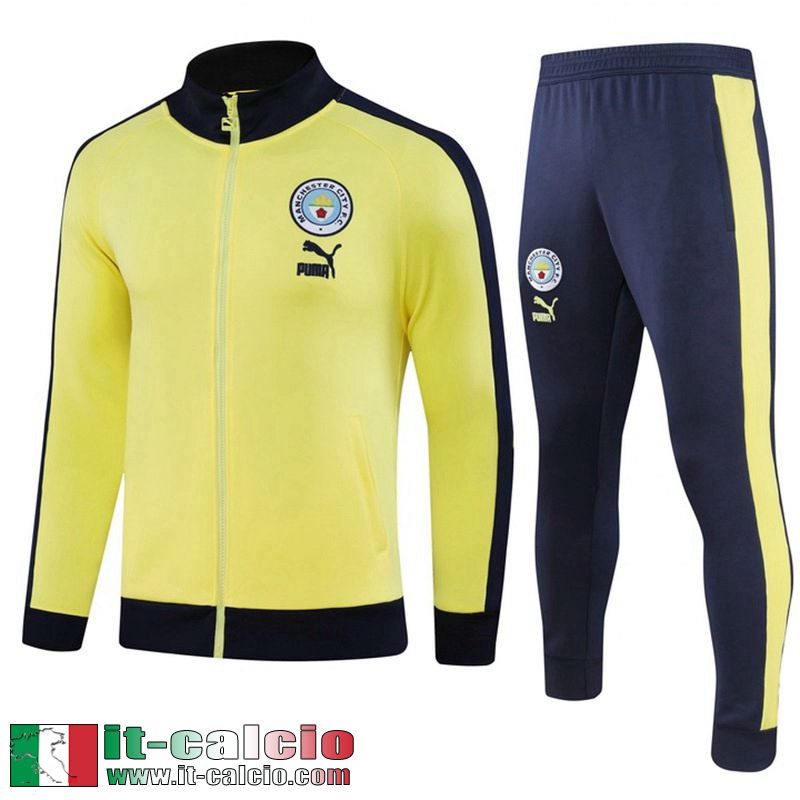 Manchester City Full-Zip Giacca GIALLO Uomo 2023 2024 JK809