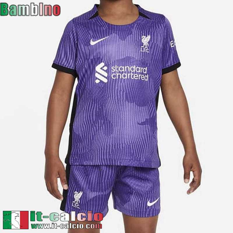 Liverpool Maglia Calcio Terza Bambini 2023 2024