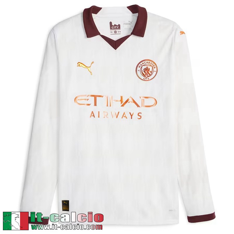 Manchester City Maglia Calcio Seconda Uomo Manga Larga 2023 2024