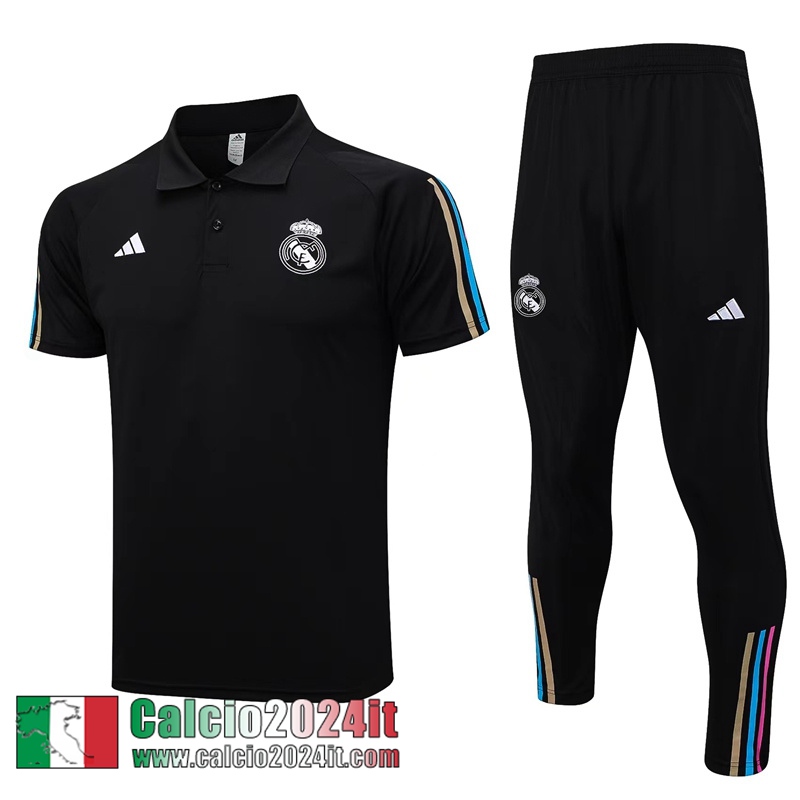 Real Madrid Polo Shirts nero Uomo 2023 2024 PL697