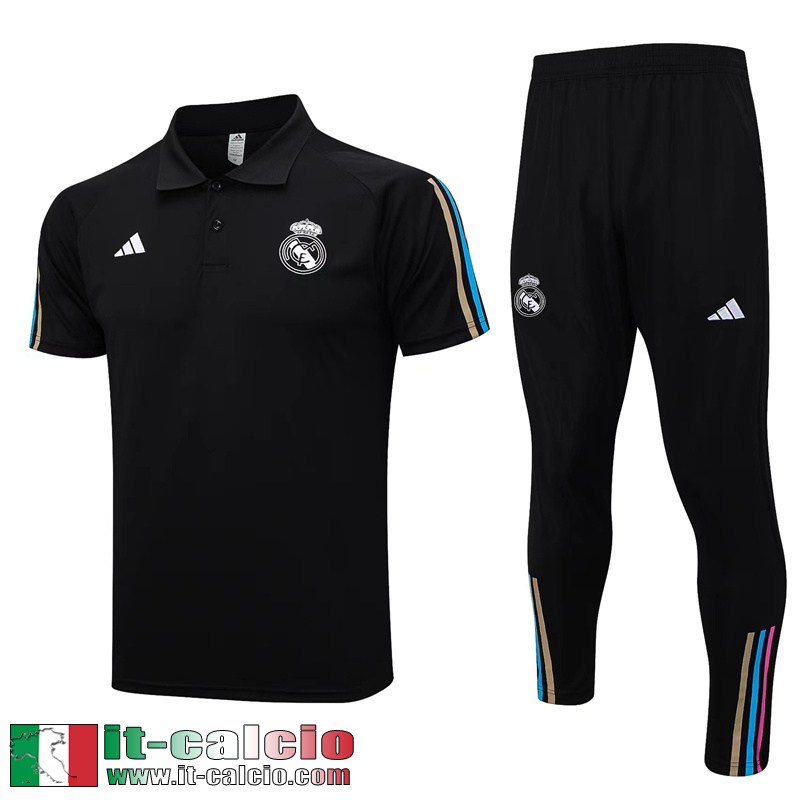 Real Madrid Polo Shirts nero Uomo 2023 2024 PL697