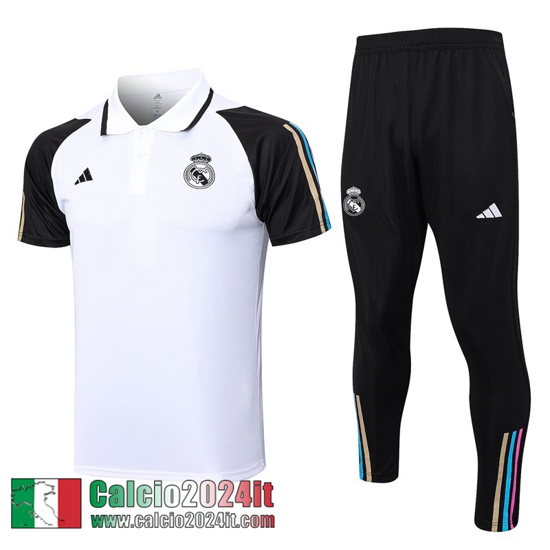 Real Madrid Polo Shirts Bianco Uomo 2023 2024 PL698