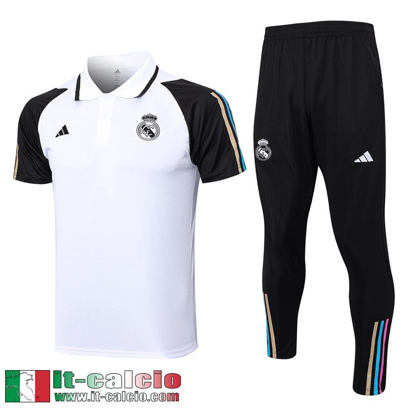 Real Madrid Polo Shirts Bianco Uomo 2023 2024 PL698