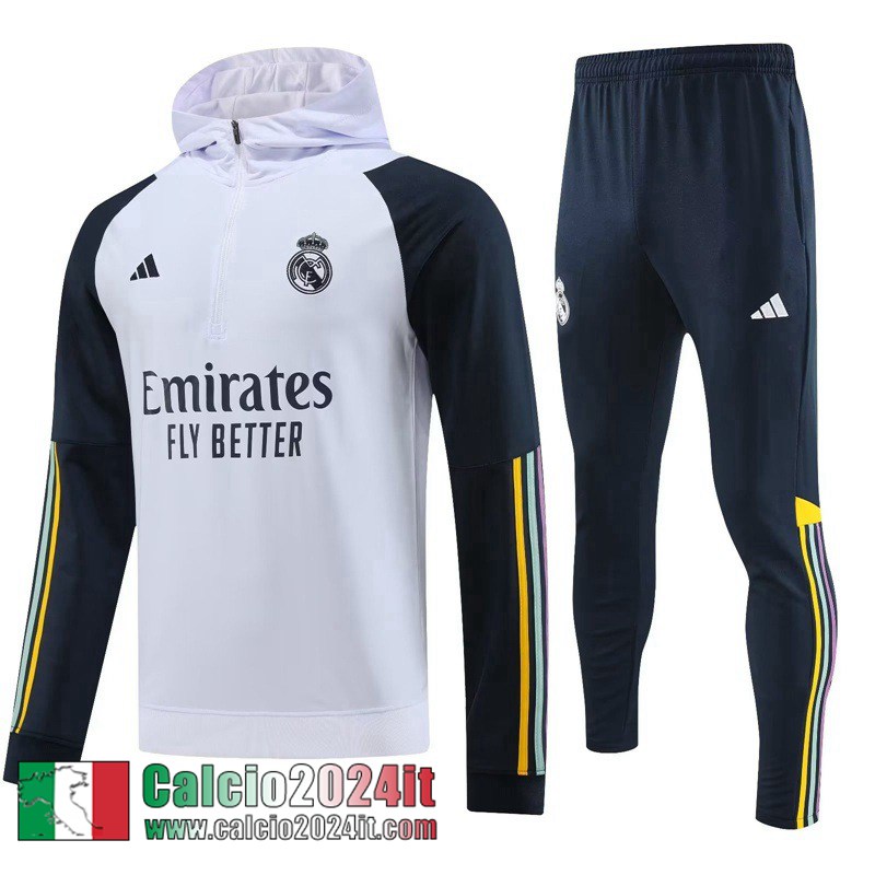 Real Madrid Felpa Sportswear Bianco Uomo 2023 2024 SW71