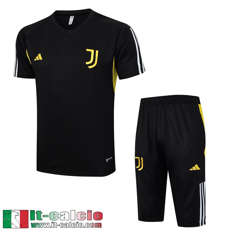 Juventus Tute Calcio T Shirt nero Uomo 2023 2024 TG933