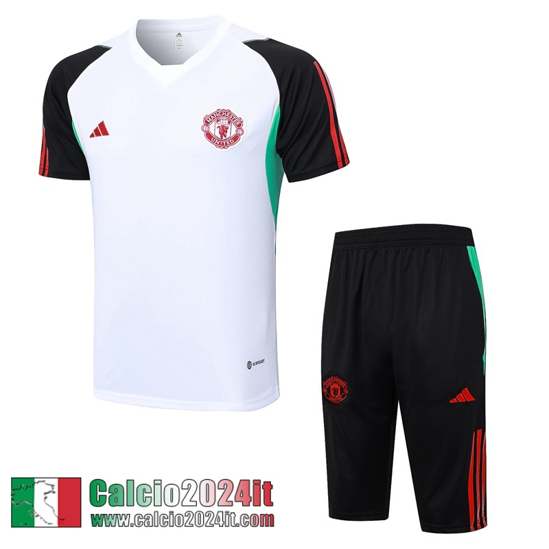 Manchester United Tute Calcio T Shirt Bianco Uomo 2023 2024 TG934