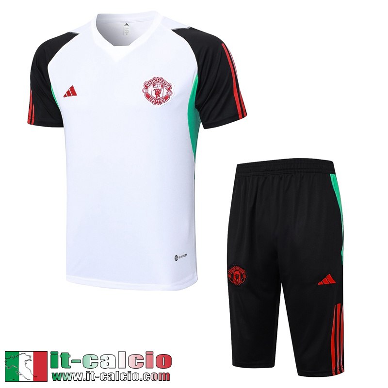 Manchester United Tute Calcio T Shirt Bianco Uomo 2023 2024 TG934