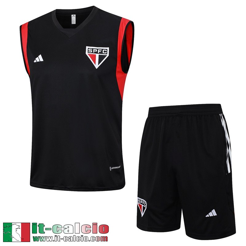 Sao Paulo Tute Calcio Senza maniche nero Uomo 2023 2024 TG948