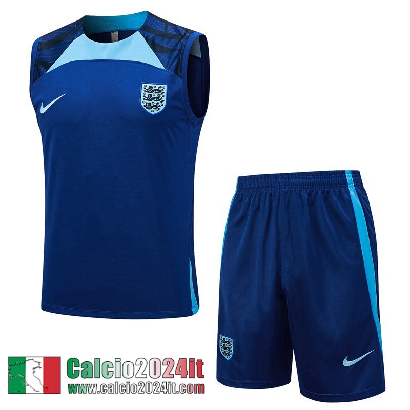 Inghilterra Tute Calcio Senza maniche blu Uomo 2023 2024 TG962