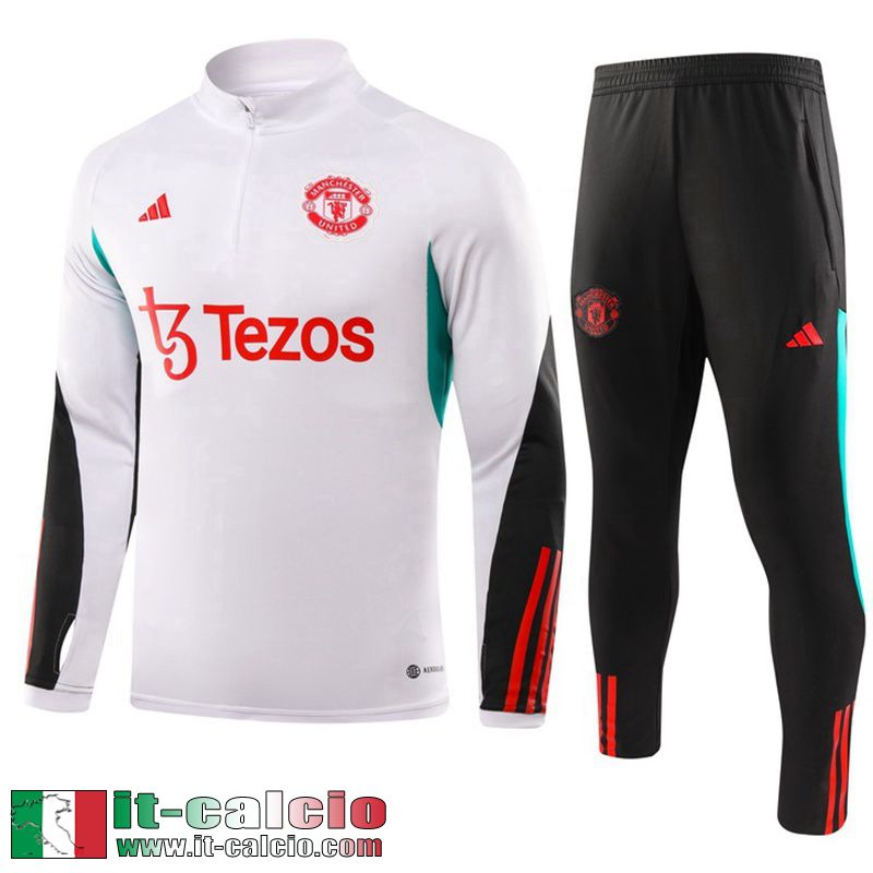 Manchester United Tute Calcio Bianco Uomo 2023 2024 TG996