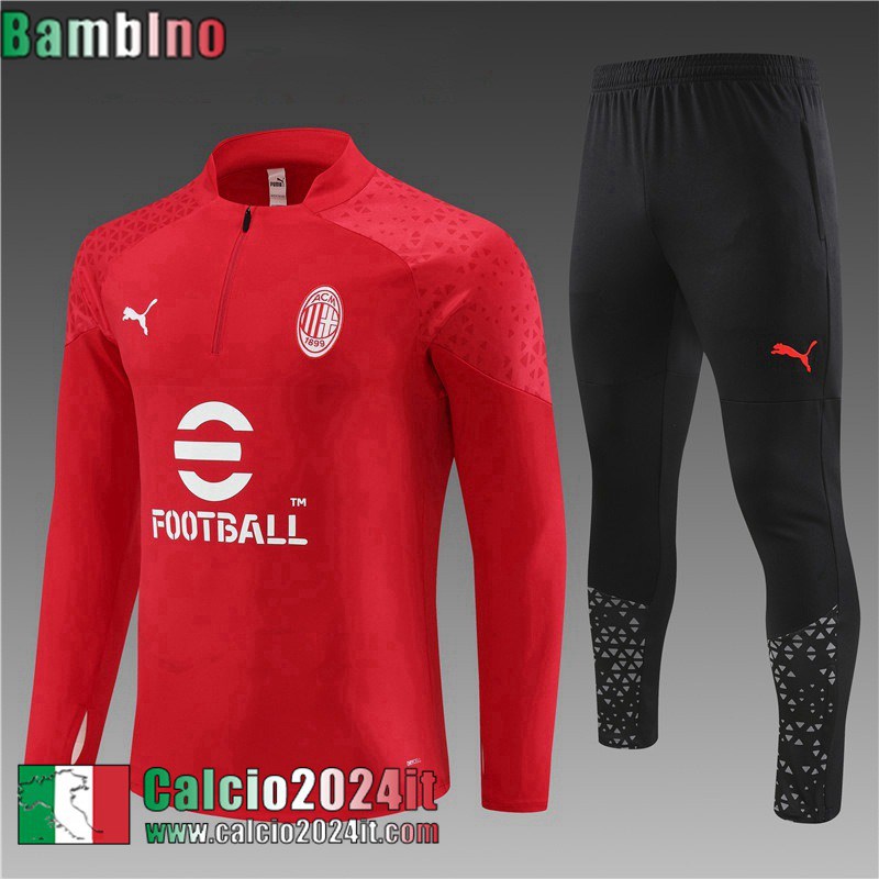 AC Milan Tute Calcio rosso Bambini 2023 2024 TK687