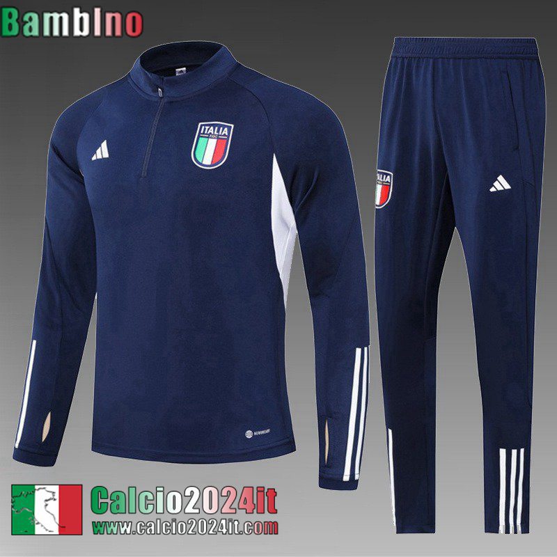 Italia Tute Calcio blu navy Bambini 2023 2024 TK705