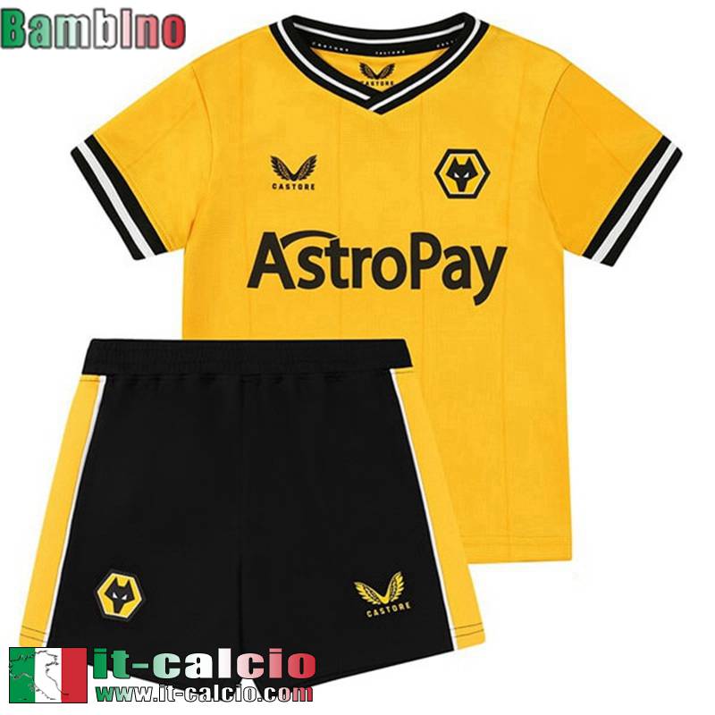 Wolverhampton Wanderers Maglia Calcio Prima Bambini 2023 2024