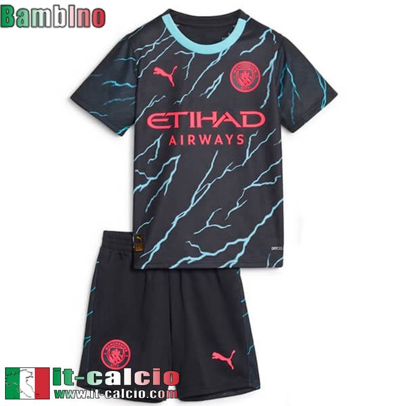 Manchester City Maglia Calcio Terza Bambini 2023 2024