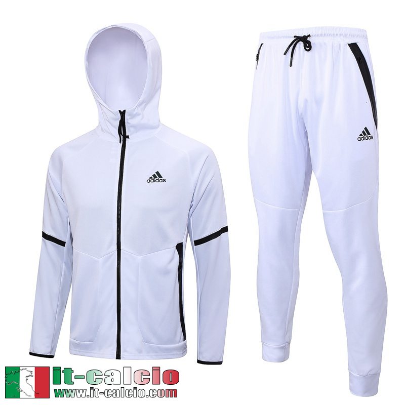 sport Full-Zip Giacca Cappuccio Bianco Uomo 23 24 B10