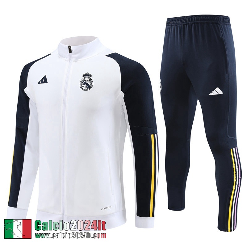 Real Madrid Full-Zip Bianco Uomo 23 24 B34