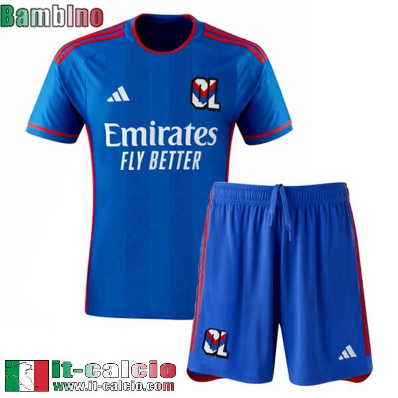 Olympique Lione Maglia Calcio Seconda Bambini 23 24