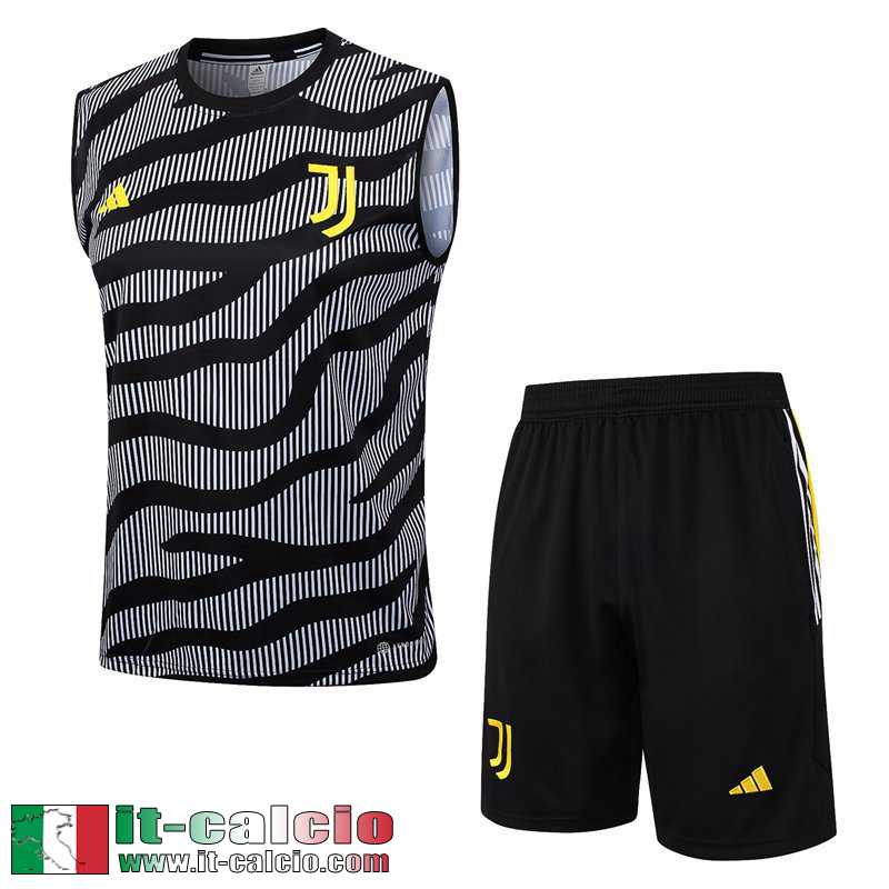 Juventus Tute Calcio Senza maniche grigio Uomo 23 24 A56