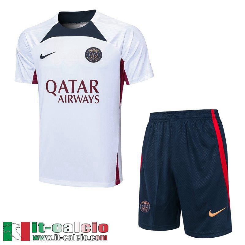 PSG Tute Calcio T Shirt Bianco Uomo 23 24 A66