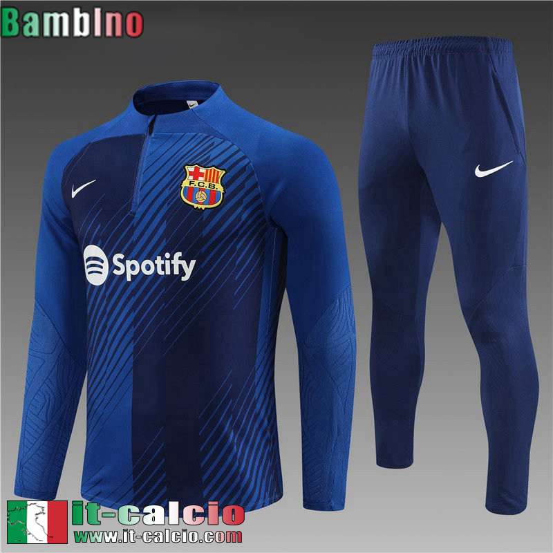 Barcellona Tute Calcio + PANTALONI blu Bambini 23 24 C13