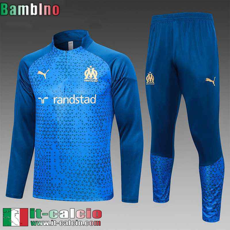 Marsiglia Tute Calcio + PANTALONI blu Bambini 23 24 C21