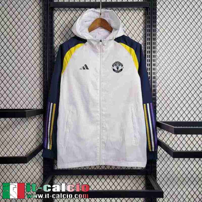 Manchester United Giacca a vento Bianco Uomo 23 24 D109