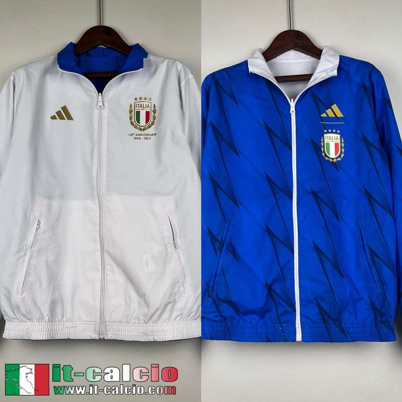Italia Giacca a vento Reversible Bianco blu Uomo 23 24 D123