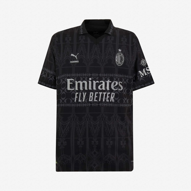 AC Milan Maglia Calcio Pleasures Fourth nero Uomo 2023 2024